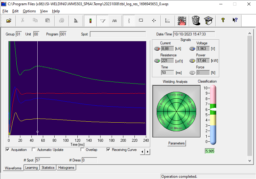 "WQS Nasıl Kullanılır: Öğrenme" — öğrenme iş akışına sahip nokta veri tablosu