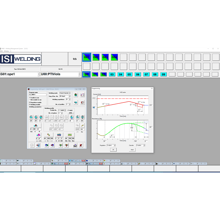 WQS kaynak profili — akım [kA] + direnç grafikleri yan yana